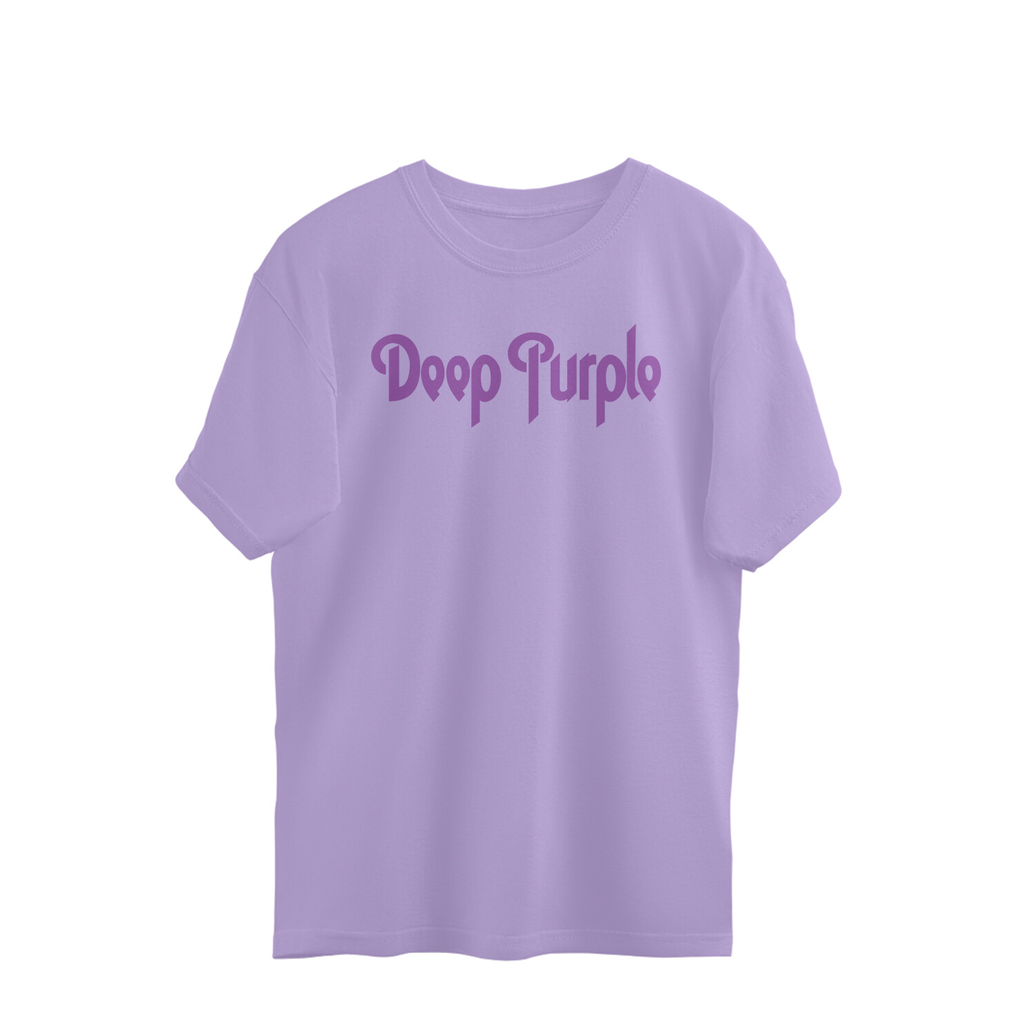 Purple Text Print Oversized T-Shirt