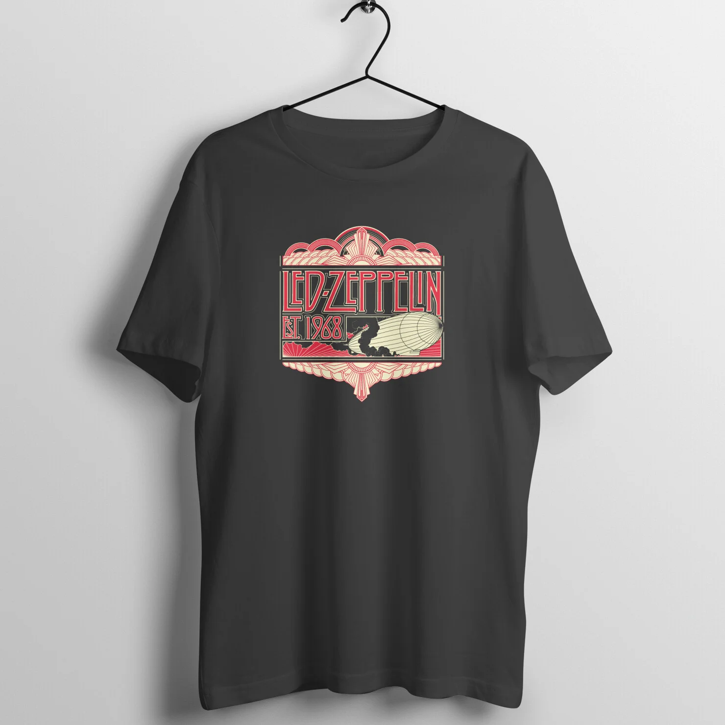 front-622105ac52dcd-Black_S_Men_Round.jpg Led Zeppelin T-Shirt | Wittee Exclusive design - Image 1