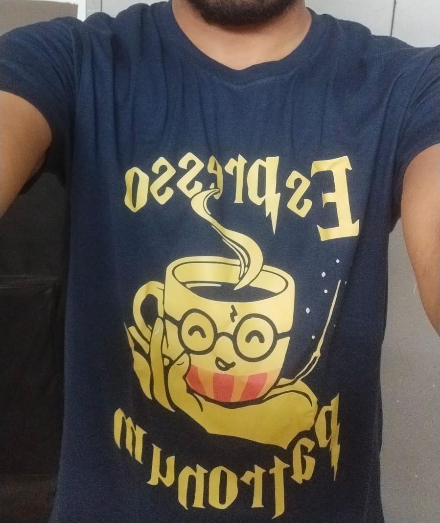 Click to view full screen harry potter x coffee t shirt | espresso patronum
