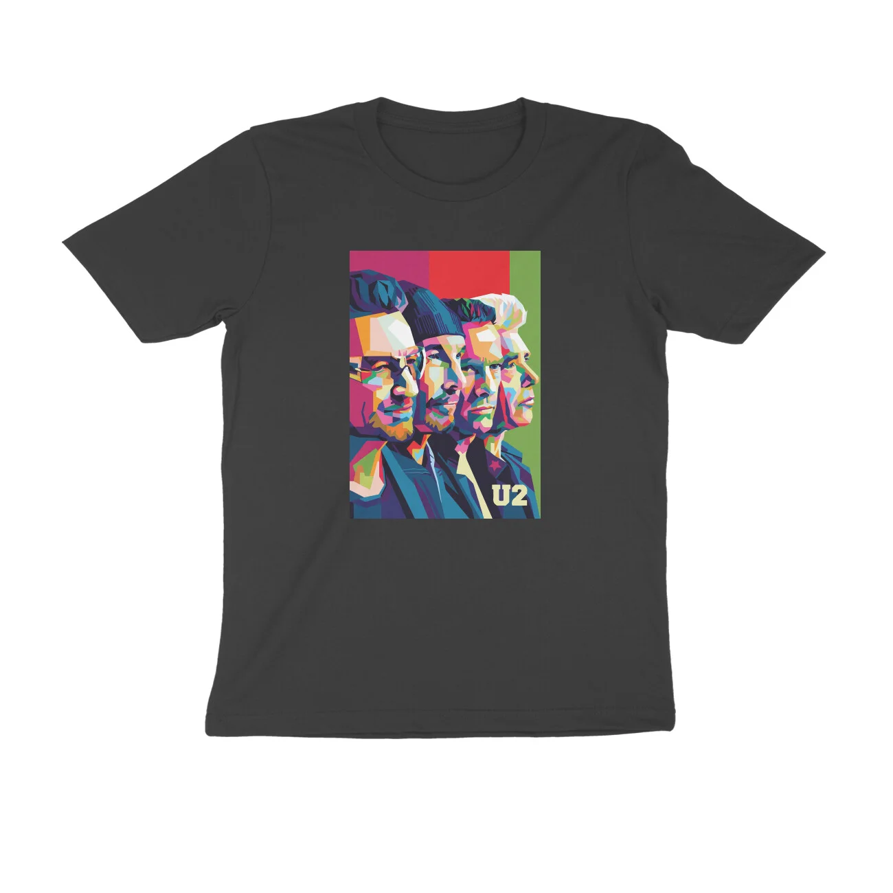 front-6355b767e83fe-Black_S_Men_Round.jpg U2 T Shirt | Pop Art - Image 1
