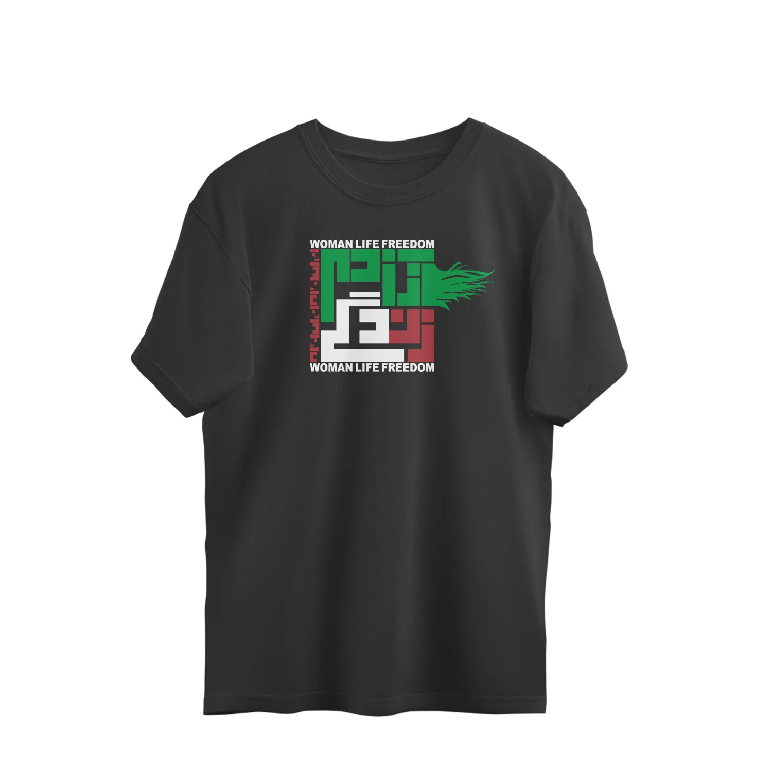 front-63721b87697b9-Black_S_Oversized_T-shirt.jpg Iran women freedom tee - Image 1