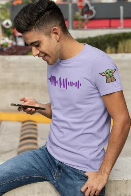 mockup-of-a-young-man-wearing-a-t-shirt-with-a-customizable-sleeve-30873 (2) Soudtrack Tee personalised for Rijul - Image 1