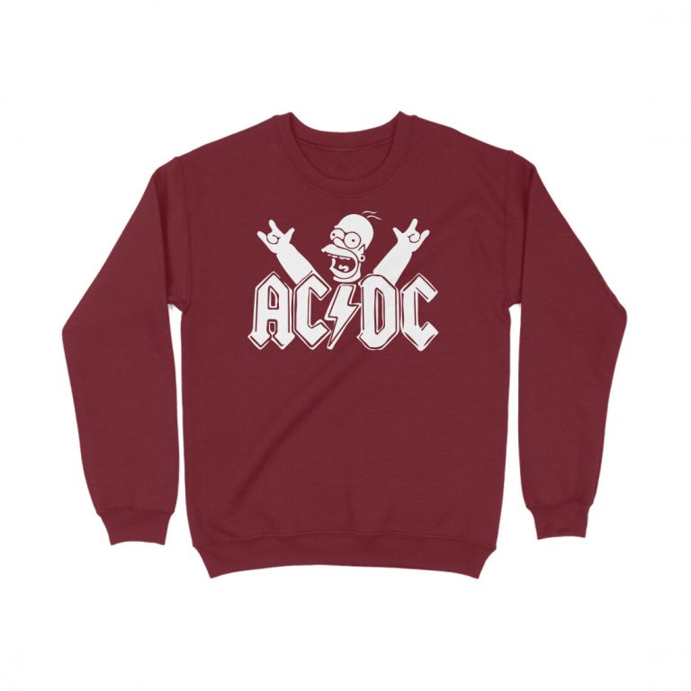 ac dc sweatshirt | ac dc x simpsons