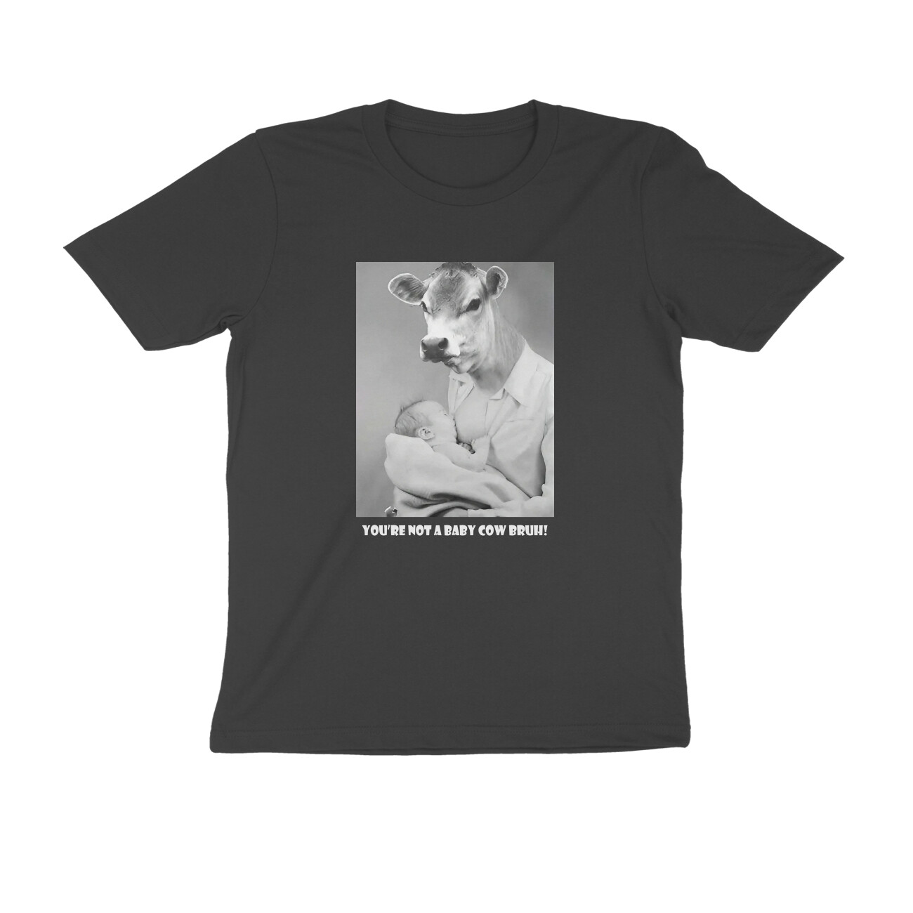 front-63de1b4983bbf-Black_S_Men_Round.jpg vegan t shirt | baby cow (vegan doc personalized)