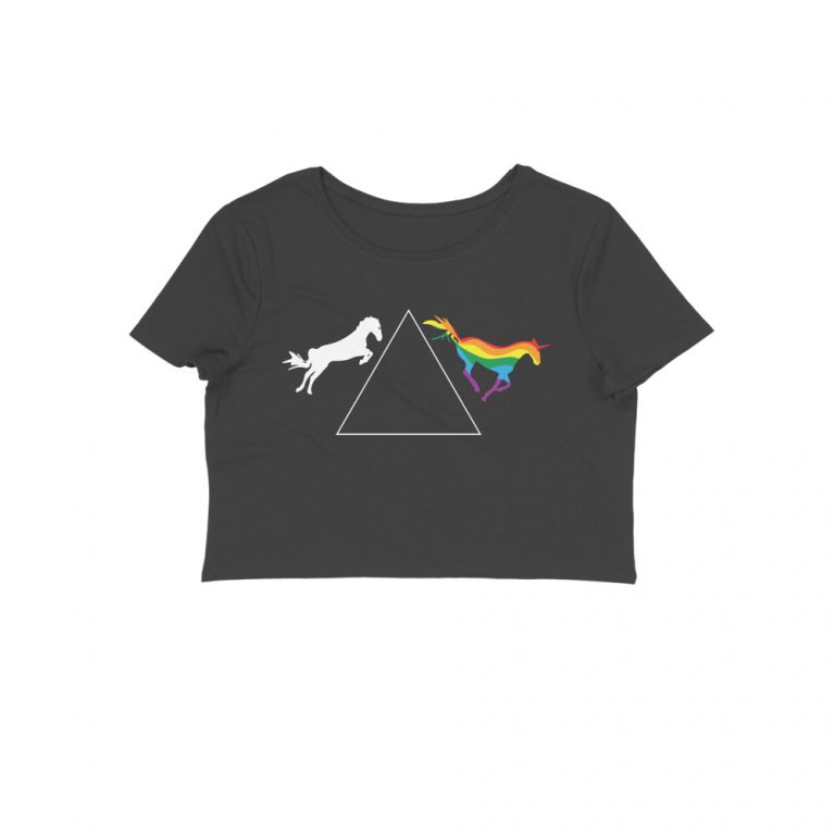 pink floyd crop top | unicorn