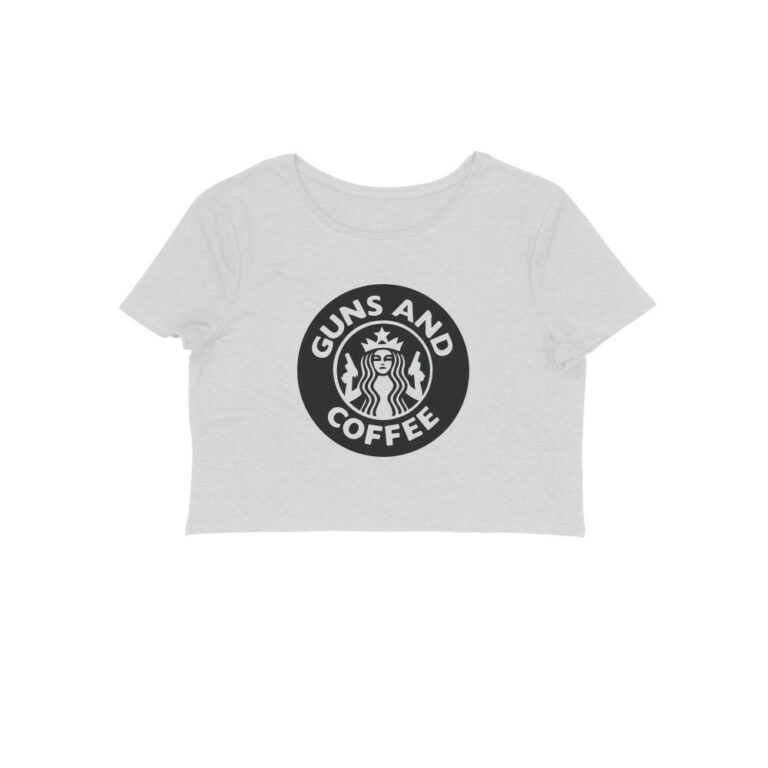 guns n coffee crop top