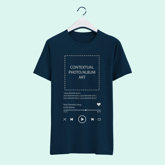 spotify template t shirt with lyrics
