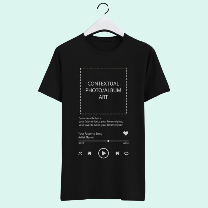 spotify template t shirt with lyrics