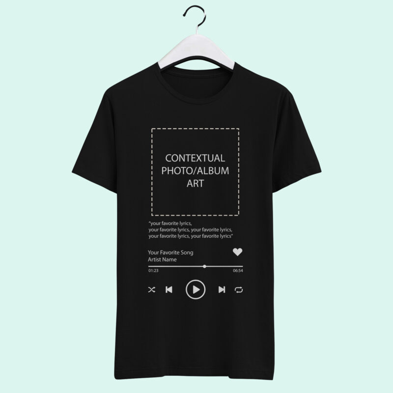 spotify template t shirt with lyrics
