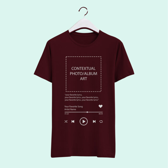 spotify template t shirt with lyrics