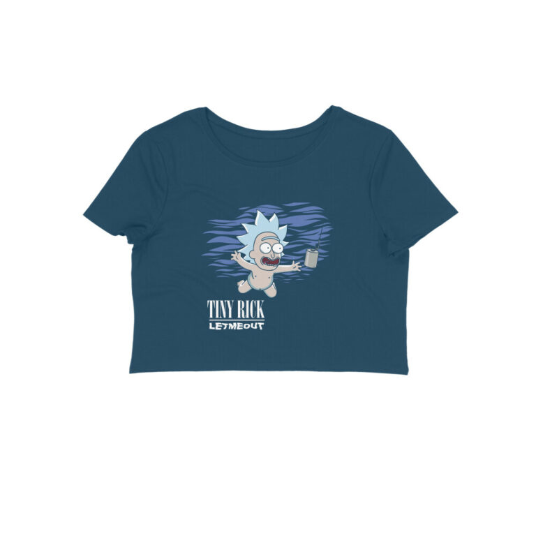 rick 'n' morty x nirvana crop top
