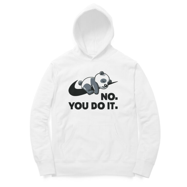 no you do it funny panda hoodie