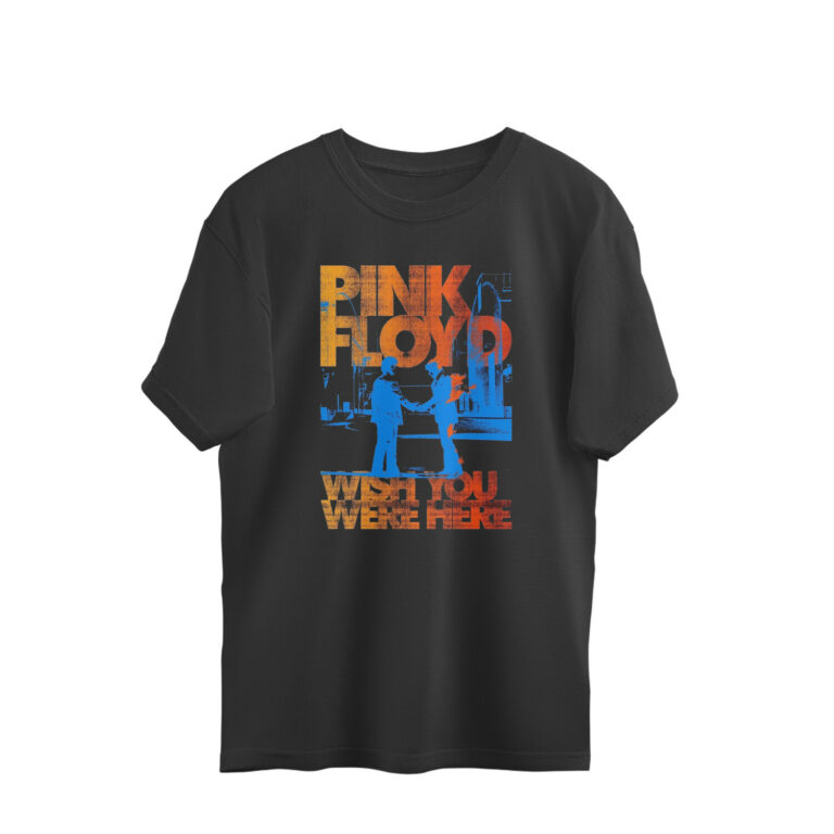 pink floyd oversized t shirt | rolled ink effect