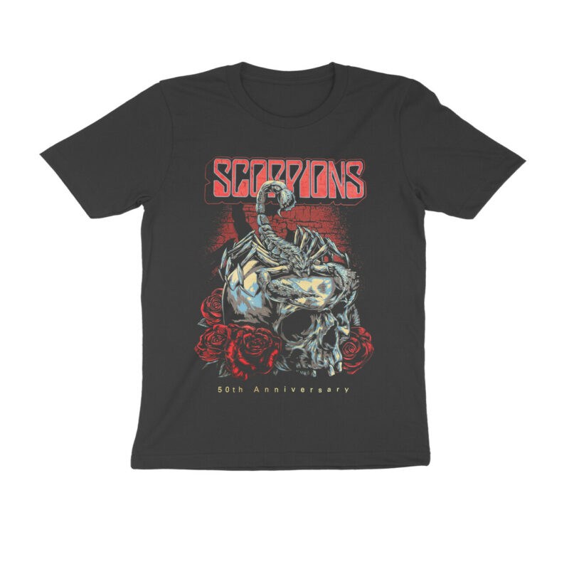 scorpions t shirt | skull and roses