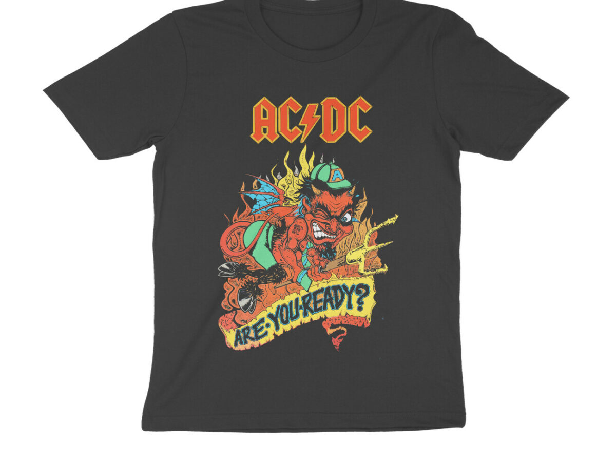 90s AC/DC Are You Ready JUNKFOOD ロックTシャツ front-64f09c7eab329-