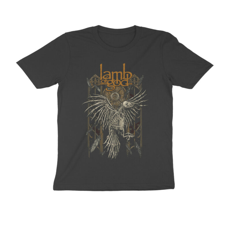 lamb of god t shirt | skeleton feathers