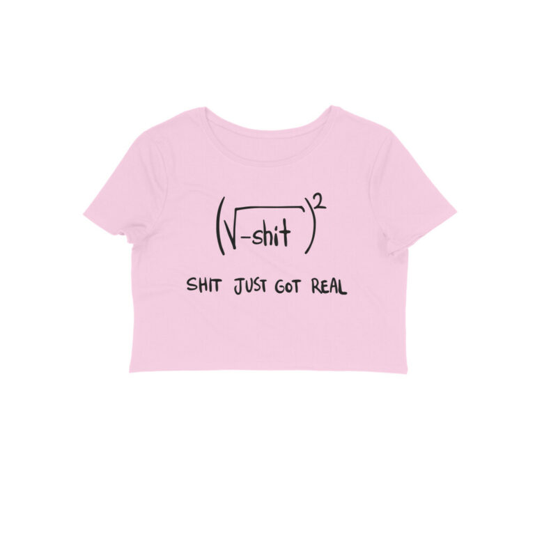 funny crop top in light colors | maths