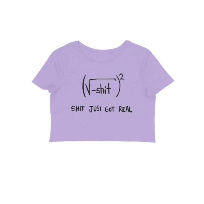 funny crop top in light colors | maths