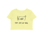 funny crop top in light colors | maths