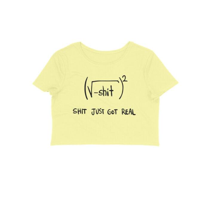 funny crop top in light colors | maths