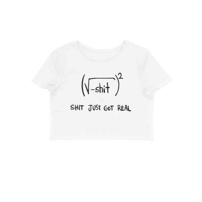 funny crop top in light colors | maths