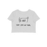 funny crop top in light colors | maths