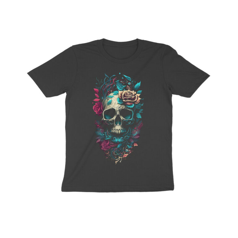 skull & roses kids t shirt