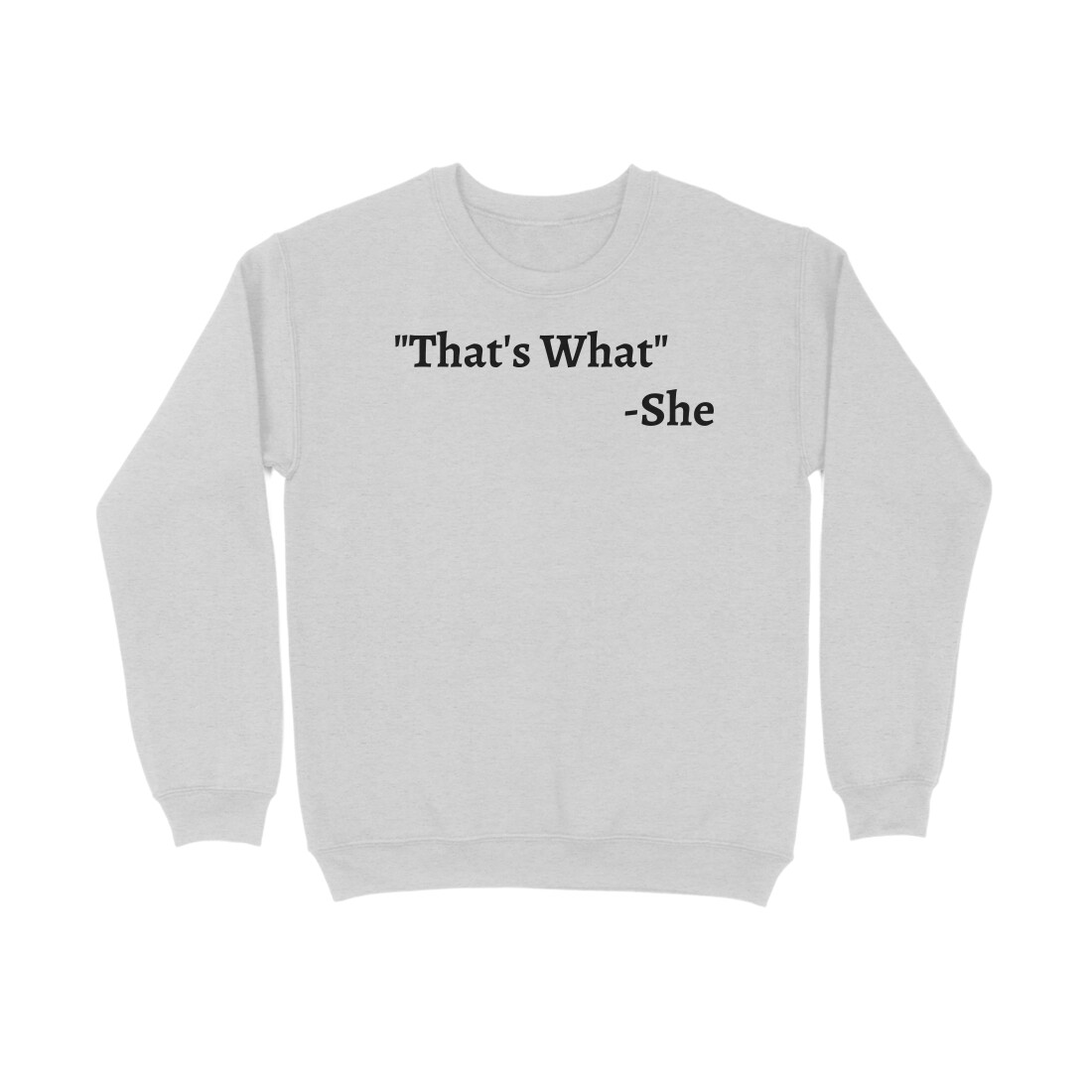front-651d855e4caa2-Melange_Grey_XS_Sweatshirt.jpg the office sweatshirt | that's what she said