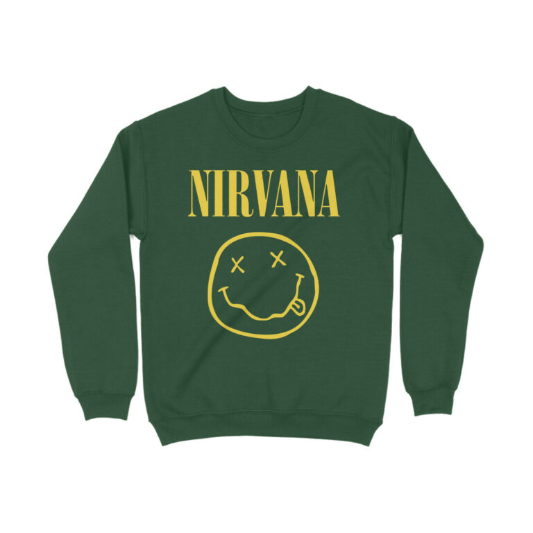 nirvana band sweatshirt | smiley face