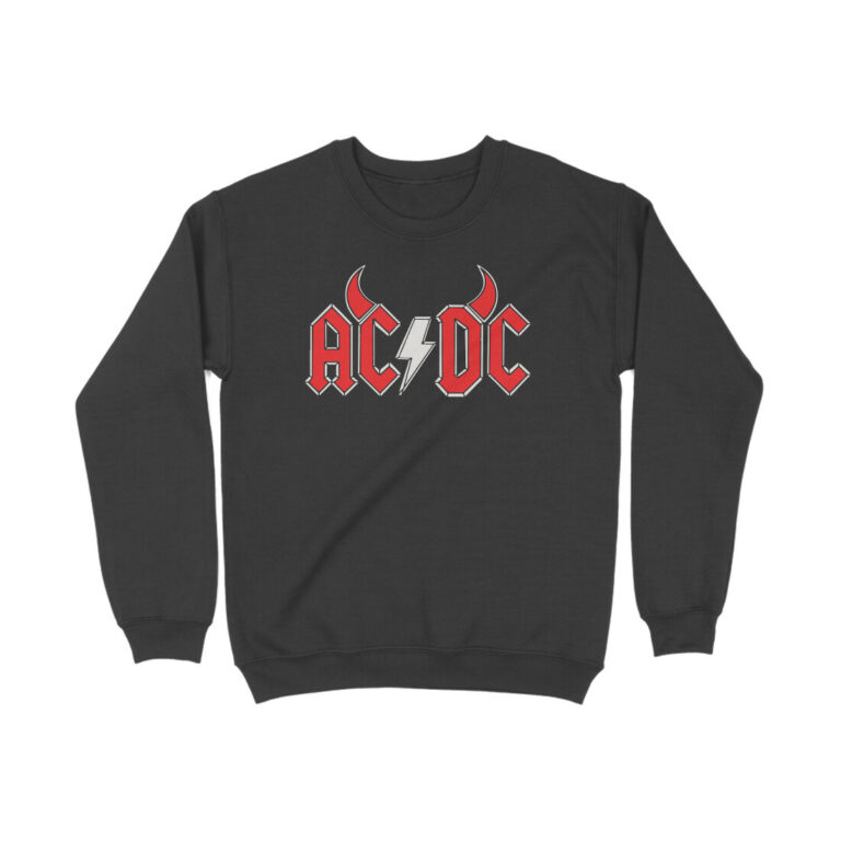 ac dc sweatshirt | satan horns