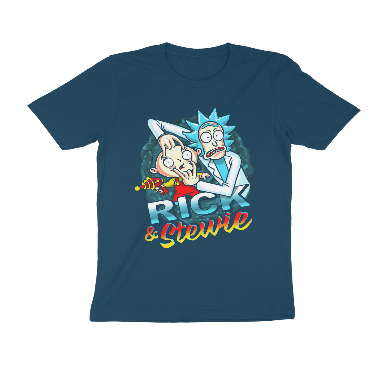 front-655e079b57fb6-Navy_Blue_S_Men_Round.jpg rick n morty t shirt | family guy