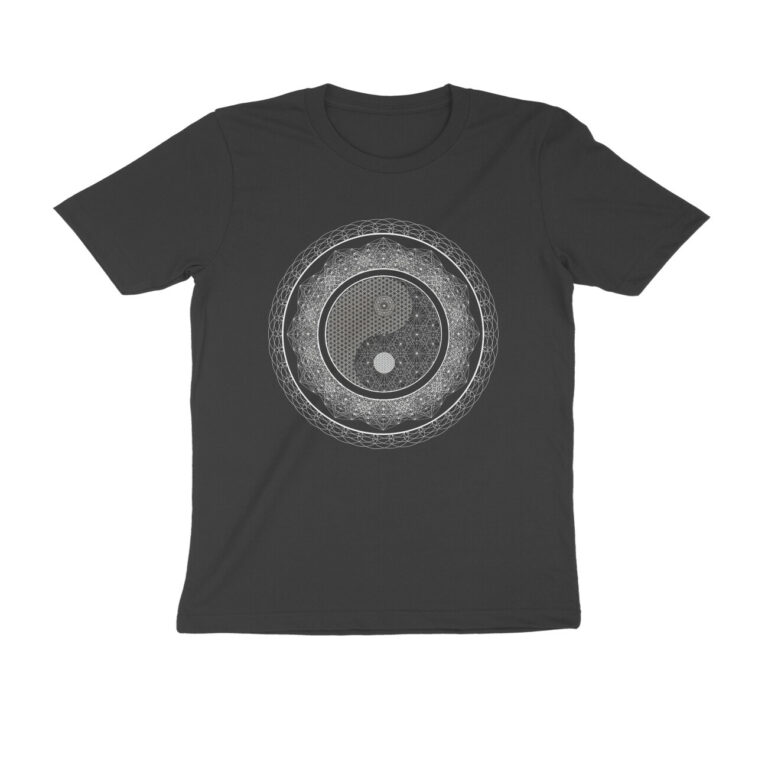 yin yang geometric mandala art t shirt