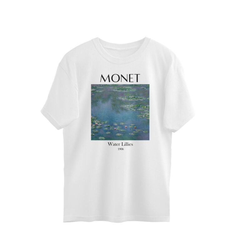 classical art oversized t shirt | monet, lillies