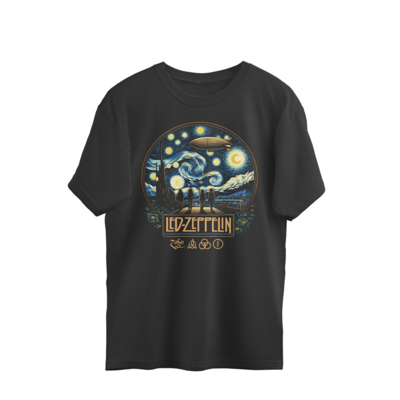 led zeppelin oversized t shirt | starry night