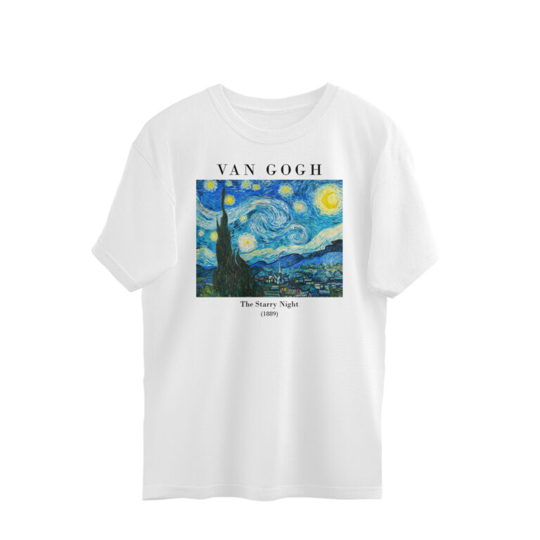 van gogh starry night oversized t shirt