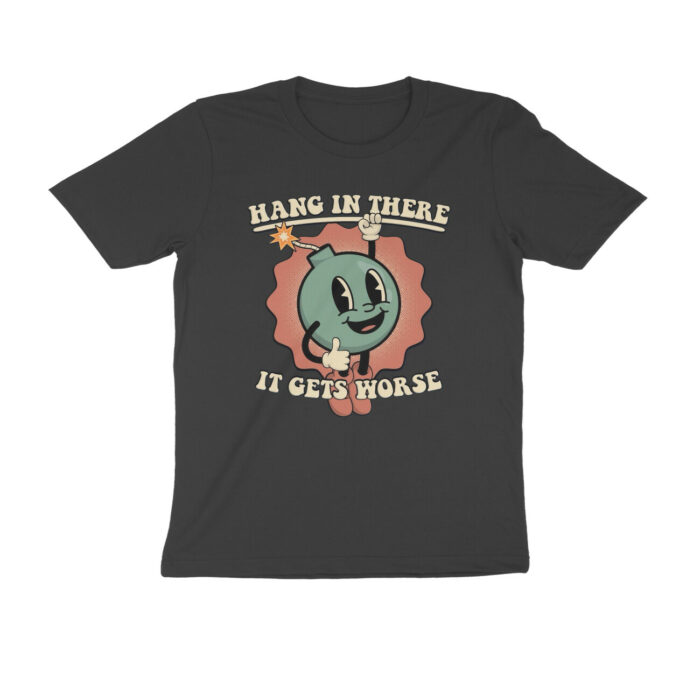 retro funny t shirt | hang in there
