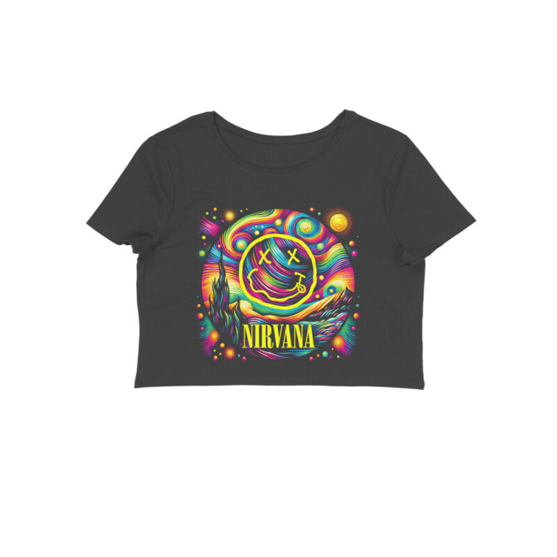 nirvana crop top | colorful starry night