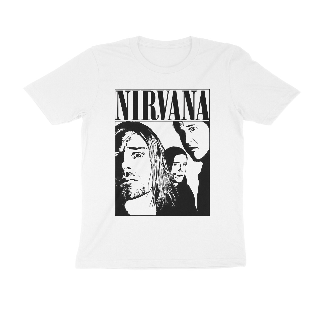front-657b837dbecc8-White_S_Men_Round.jpg nirvana t shirt | monochromatic