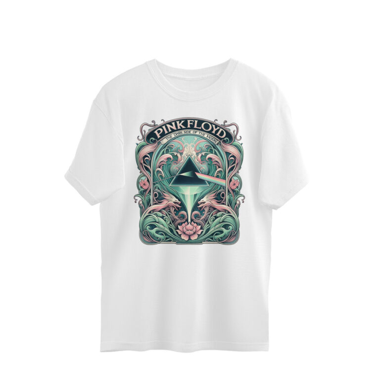 pink floyd oversized t shirt | art nouveau style