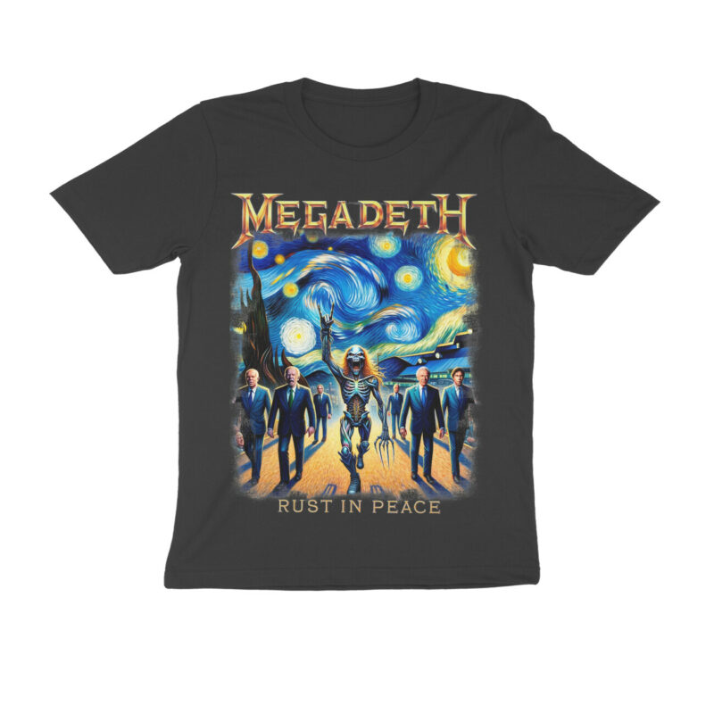 megadeth t shirt | rust in peace x starry night