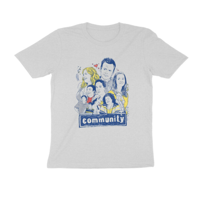 community t shirt | caricature