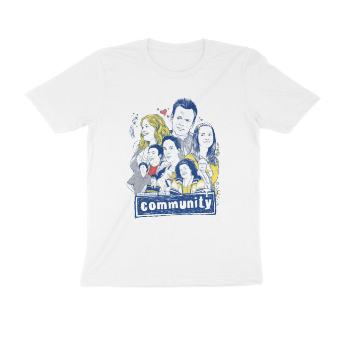 community t shirt | caricature