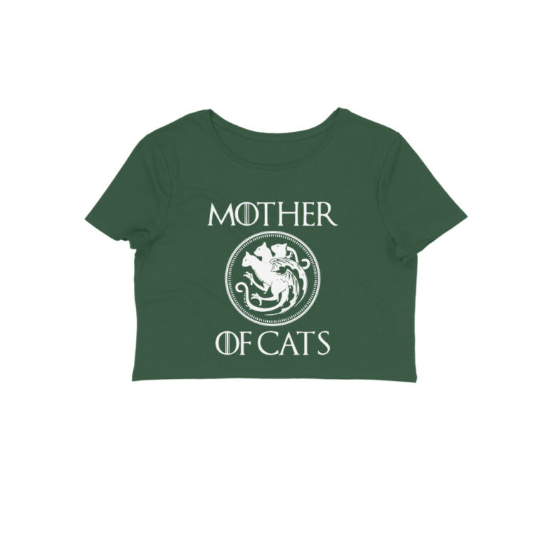 mother of cats crop top