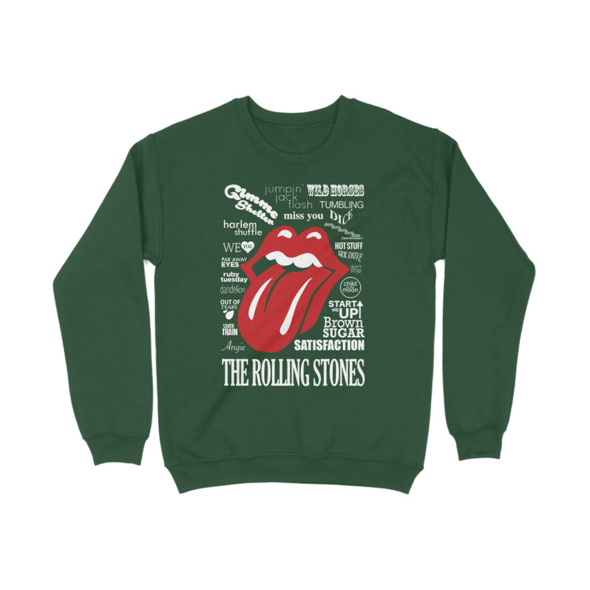 Rolling Stones Sweatshirt Song Collage