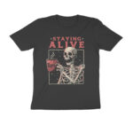 vintage coffee t shirt | staying alive