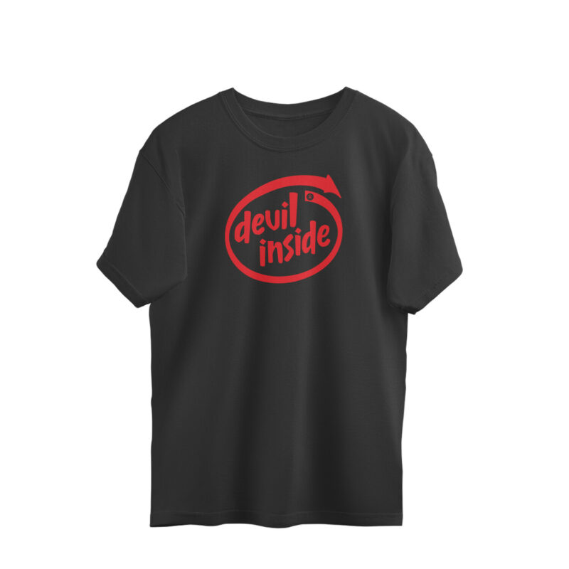 twisted logo oversized t shirt | devil inside