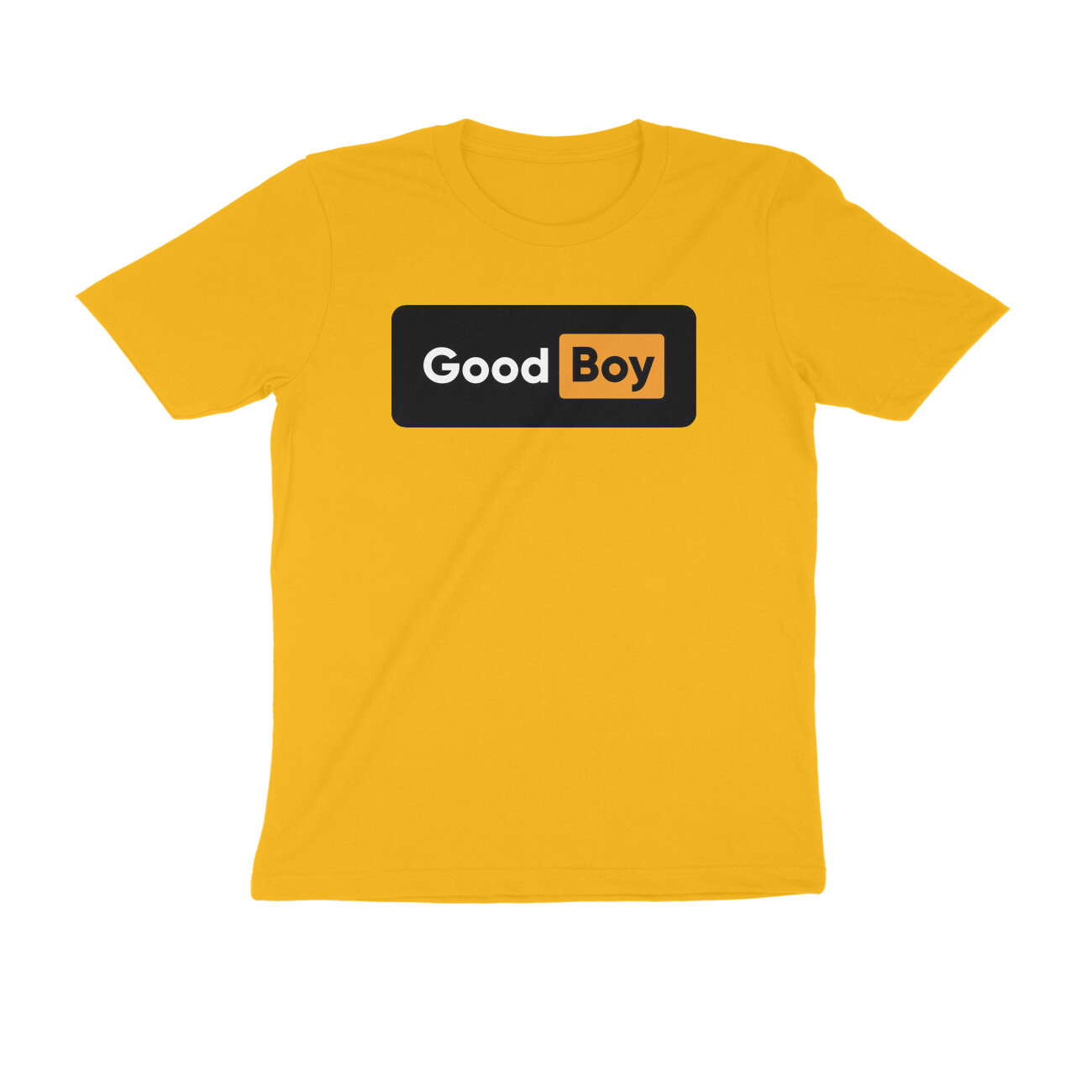 front-659c72faf1b40-Golden_Yellow_S_Men_Round.jpg twisted logo funny t shirt | good boy