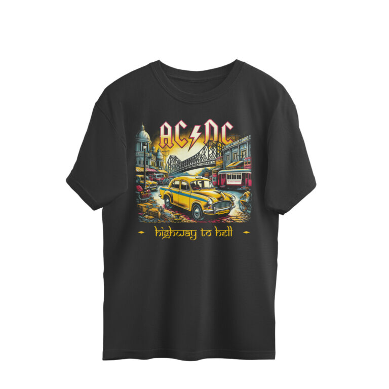 ac dc oversized t shirt | indian style