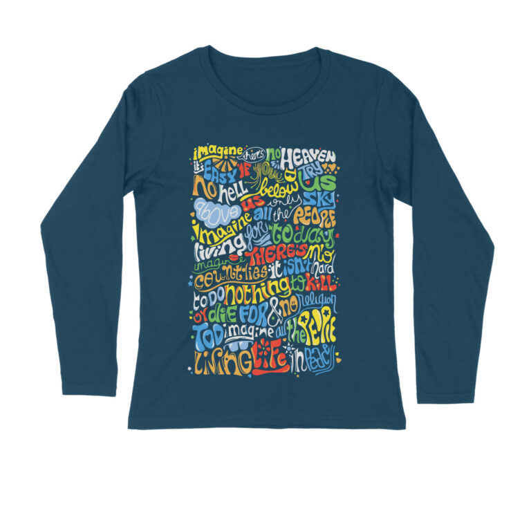 the beatles full sleeves t shirt| imagine lyrical