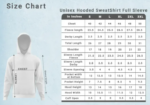hoodie size chart